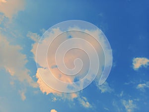 Lighting cloud in closeup