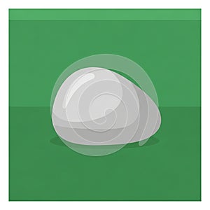 The lighting creates a subtle shadow beneath the stone, emphasizing its