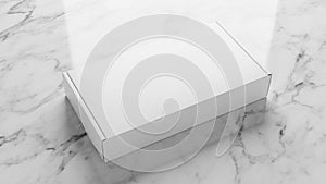 Lighting creates subtle shadows around the box, emphasizing its form