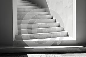 Lighting effects of staircases in public buildings, abstract simple stairs