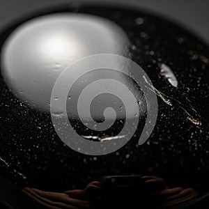 The lighting emphasizes the curvature of the surface, casting soft shadows and