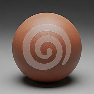 The lighting emphasizes the curvature and texture of the sphere