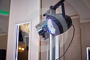 lighting equipment or color music in the restaurant hall