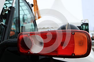 Lighting equipment of a modern tractor. Rear position lamps