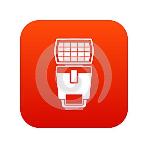 Lighting flash for camera icon digital red