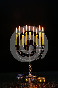 Lighting Hanukkah Candles celebration