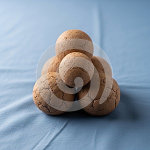 Lighting highlights the contours and cracks adding depth to the