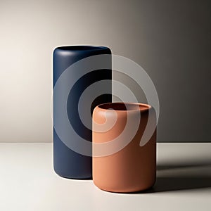 Lighting highlights their matte texture, creating subtle shadow