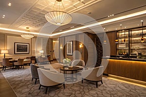 Lighting interior design 3D rendering
