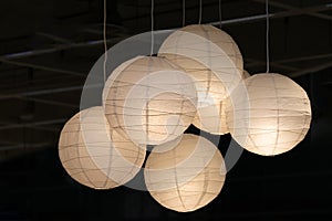 Lighting kits paper ball shape ceiling light bulbs group or Mulberry lamps set