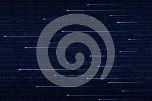 Lighting line with computer binary code