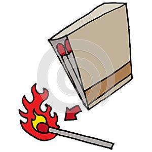 Lighting a match on a matchbook