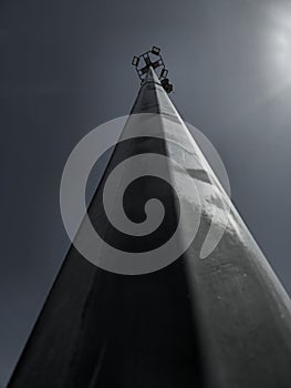 Lighting pole with four lamps photo