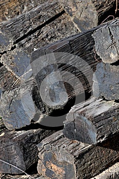 Lighting and shape on black crosstie