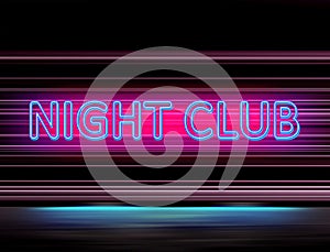 Lighting sign of night club