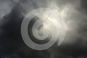 Lighting in the sky thunderstorm clouds