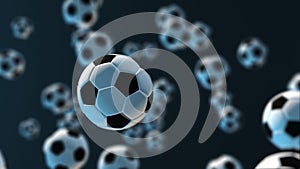 Lighting soccer ball. 3D illustration