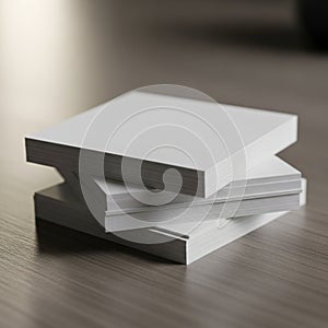 The lighting is soft casting a gentle shadow beside the stack