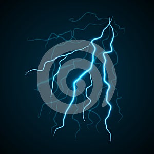 Lighting storm bolt concept background, realistic style