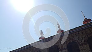 Lighting sun and top of the chrch miracle