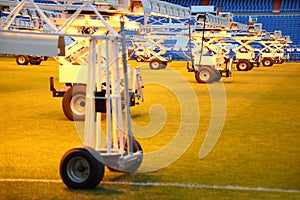 Lighting system for growing grass at football stadium