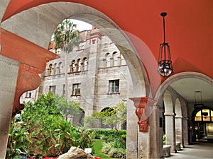 Archway at Lightner Museum in St. Augustine, Florida