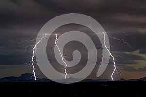 Lightning during the 2014 Arizona monsoon season