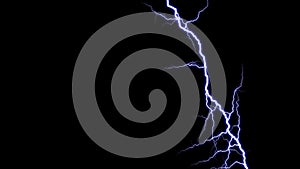 Lightning background. Thunder background. Lightning overlay isolated on black background. Lightning during a summer storm