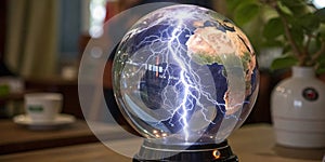 Lightning Ball. An illustration of lightning in a globe