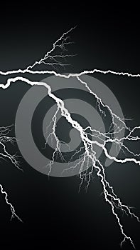 Lightning on black background, digital art