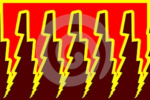 Lightning bolt - abstract geometric vector pattern