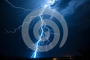 Lightning Bolt Blue Thunder Flash photo