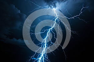 Lightning Bolt Blue Thunder Flash photo
