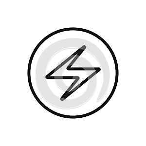 Lightning bolt expertise flat icon for apps and websites.