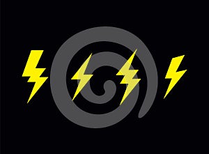 Lightning bolt flash vector