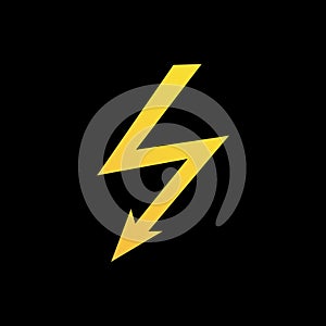 Lightning bolt icon or logo in modern flat style.