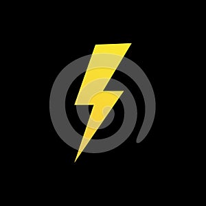 Lightning bolt icon or logo in modern flat style.