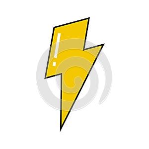 lightning bolt icon vector