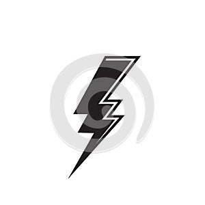 Lightning bolt line icon vector illustrstion