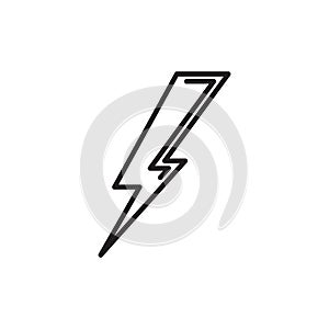 Lightning bolt line icon vector illustrstion