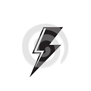 Lightning bolt line icon vector illustrstion