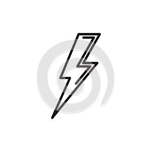 Lightning bolt line icon vector illustrstion