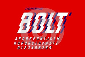 Lightning bolt style font