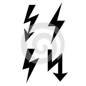 Lightning bolt vector icon