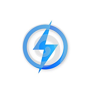 Lightning bolt vector logo or icon