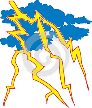 Lightning Bolts Storm Vector Background