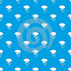 Lightning cloud pattern seamless blue