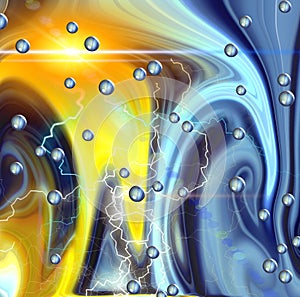 Lightning and colorful space, background