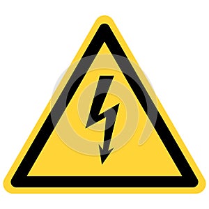 Lightning and danger sign