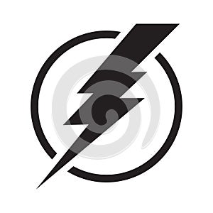 Lightning, electric power vector logo design element. Energy and thunder electricity symbol concept.